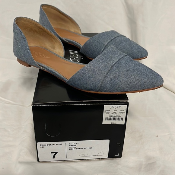 J.Crew Light blue Jean flats